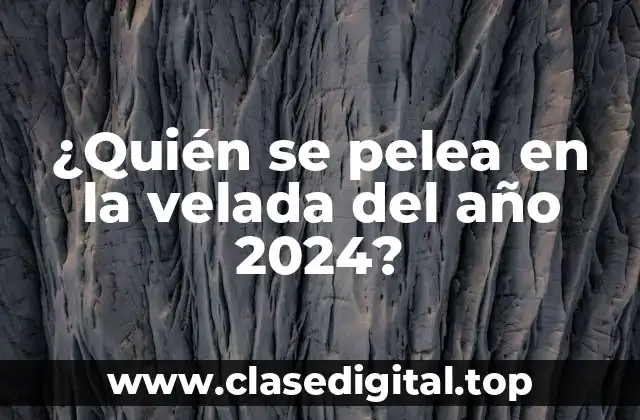 ¿Quién se pelea en la velada del año 2024?