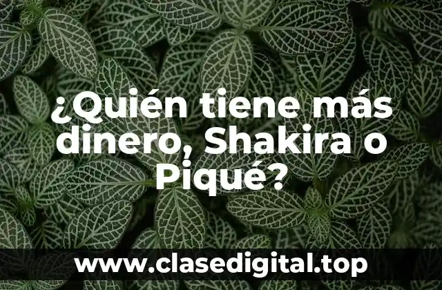 ¿Quién tiene más dinero, Shakira o Piqué?