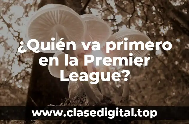 ¿Quién va primero en la Premier League?