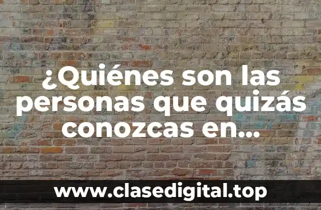 ¿Quiénes son las personas que quizás conozcas en Facebook que miran tu perfil?