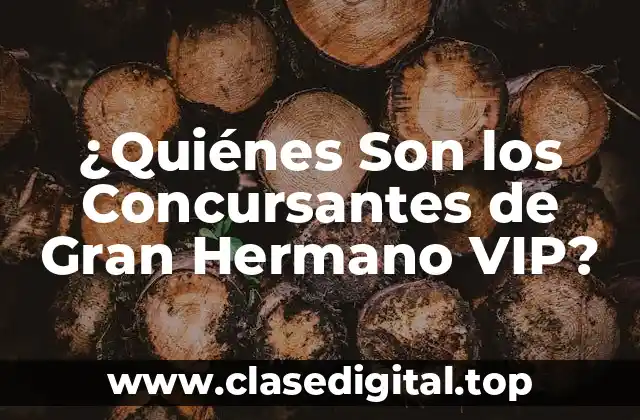 ¿Quiénes Son los Concursantes de Gran Hermano VIP en esta Edición?