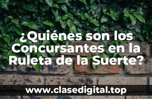 ¿Quiénes son los Concursantes en la Ruleta de la Suerte?