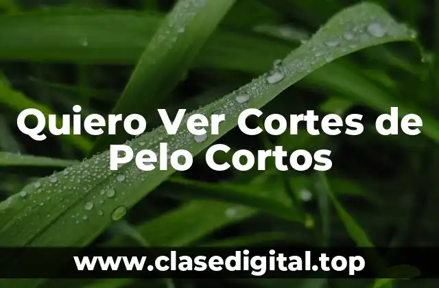 Quiero Ver Cortes de Pelo Cortos