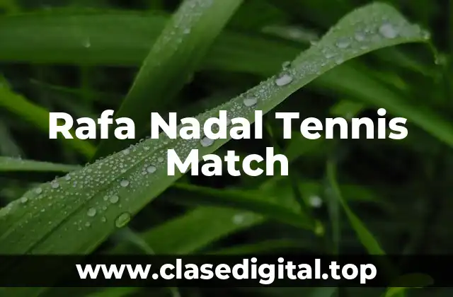Rafa Nadal Tennis Match
