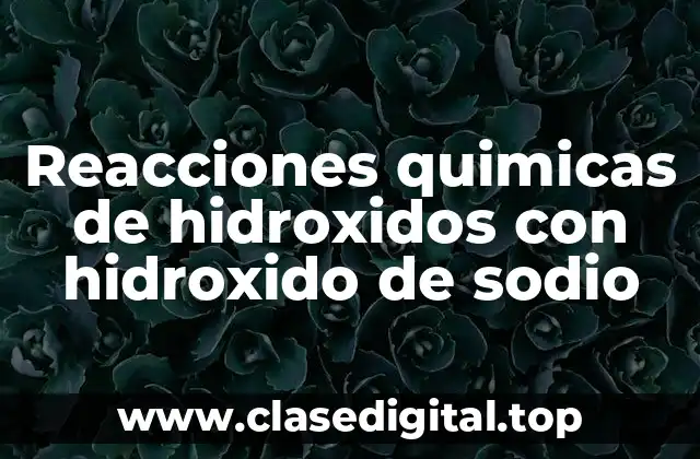 Reacciones quimicas de hidroxidos con hidroxido de sodio