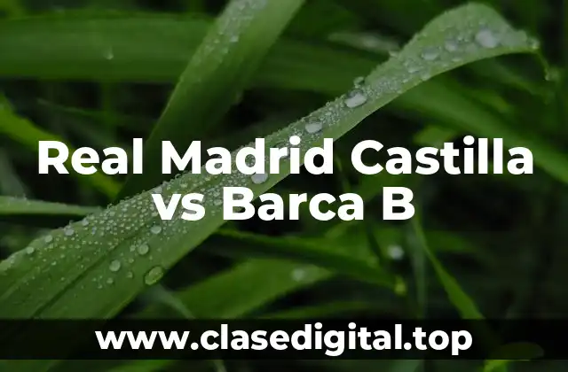 Real Madrid Castilla vs Barca B
