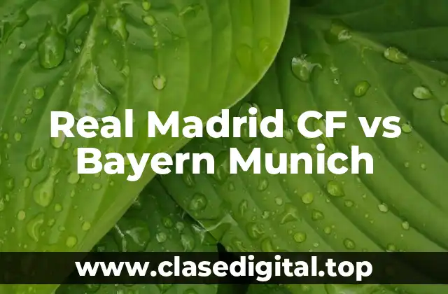 Real Madrid CF vs Bayern Munich