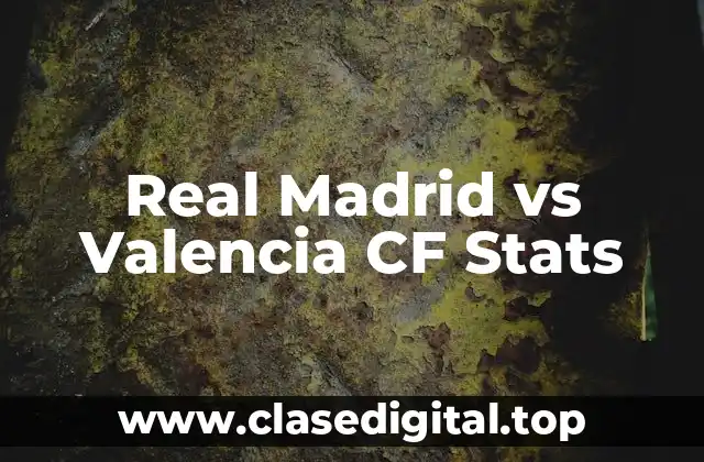 Real Madrid vs Valencia CF Stats