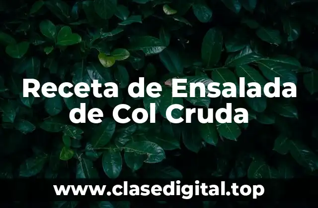Receta de Ensalada de Col Cruda