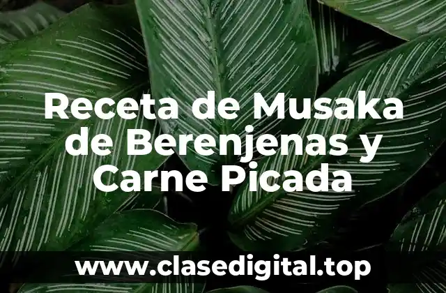 Receta de Musaka de Berenjenas y Carne Picada