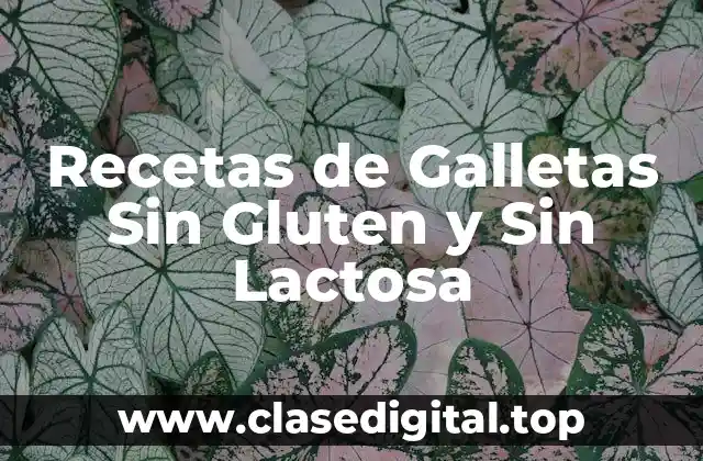 Recetas de Galletas Sin Gluten y Sin Lactosa