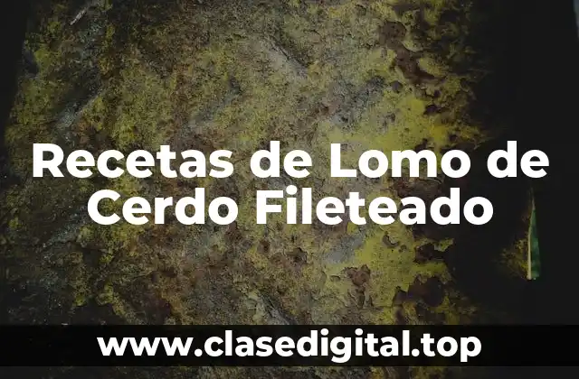 Recetas de Lomo de Cerdo Fileteado