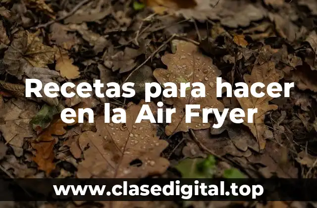 Recetas para hacer en la Air Fryer