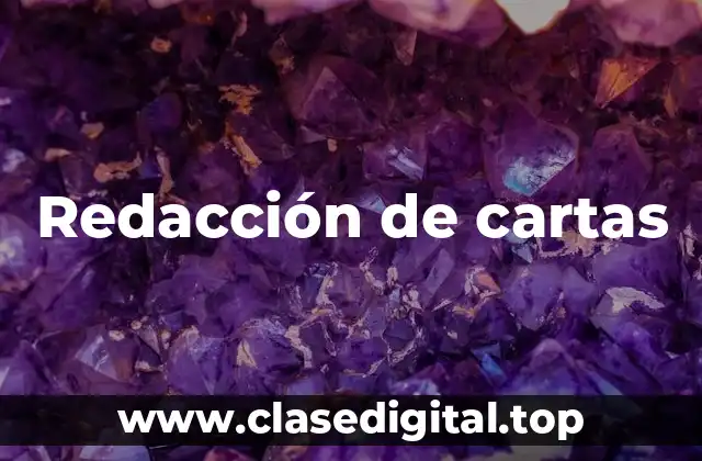 Redacción de cartas