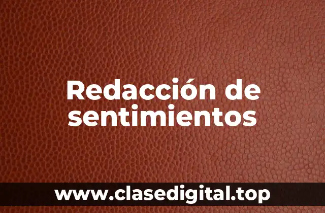 Redacción de sentimientos
