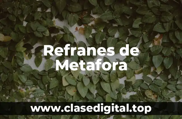 Refranes de Metafora