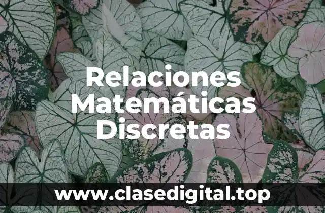Relaciones Matemáticas Discretas