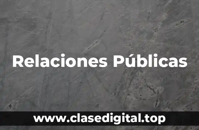Relaciones Públicas