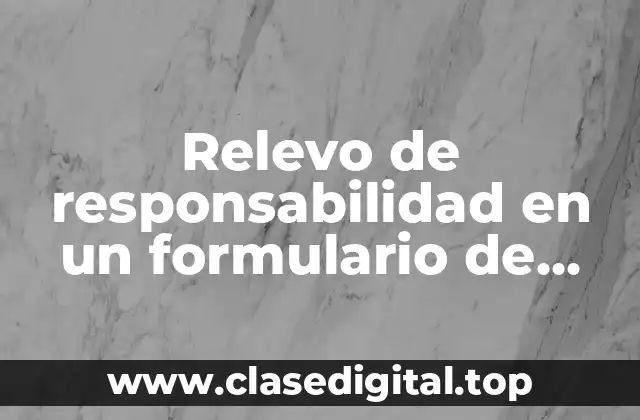 Relevo de responsabilidad en un formulario de estética