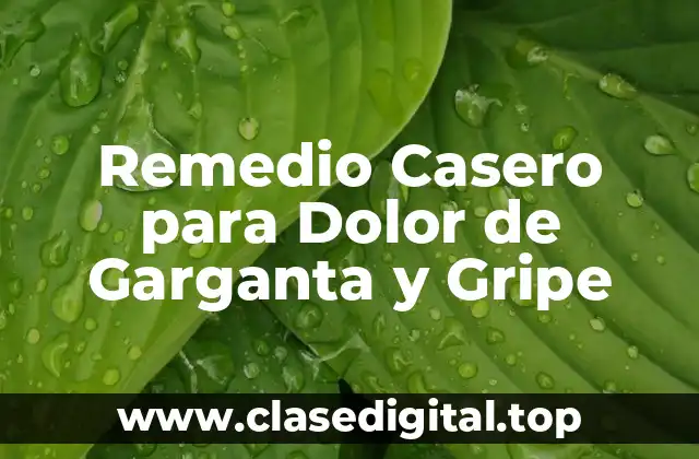 ¿Por qué los Remedios Caseros son Preferibles para el Dolor de Garganta y la Gripe?