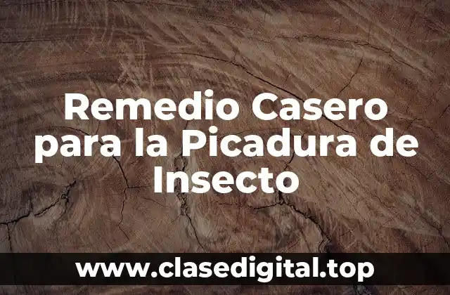 Remedio Casero para la Picadura de Insecto
