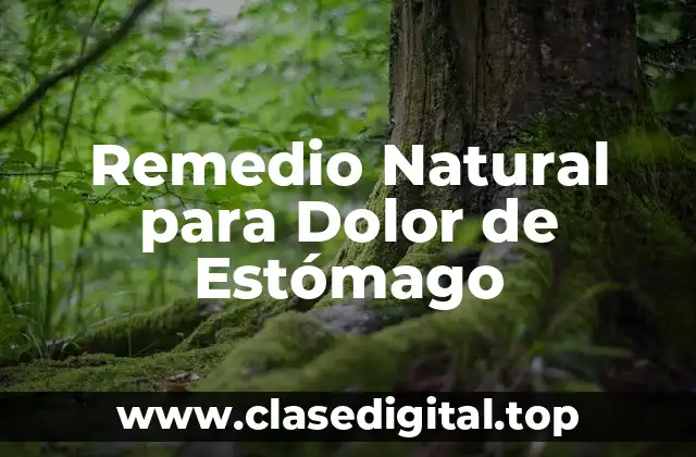Remedio Natural para Dolor de Estómago