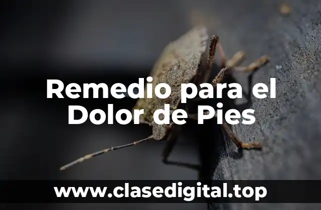 Remedio para el Dolor de Pies