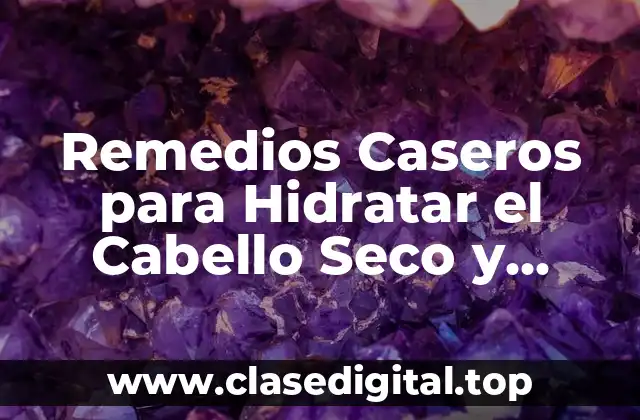 Remedios Caseros para Hidratar el Cabello Seco y Maltratado