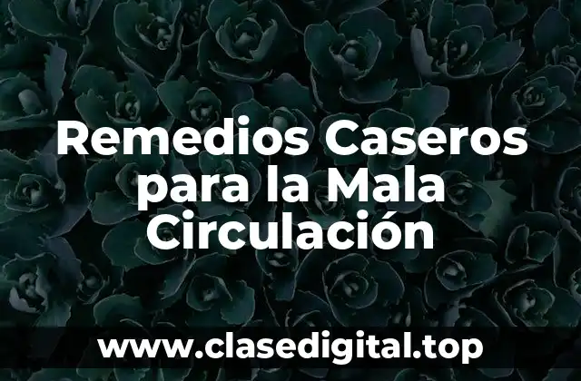 Remedios Caseros para la Mala Circulación