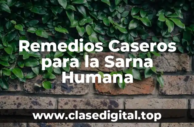 Remedios Caseros para la Sarna Humana