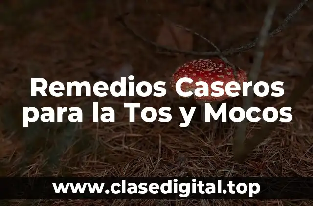 Remedios Caseros para la Tos y Mocos