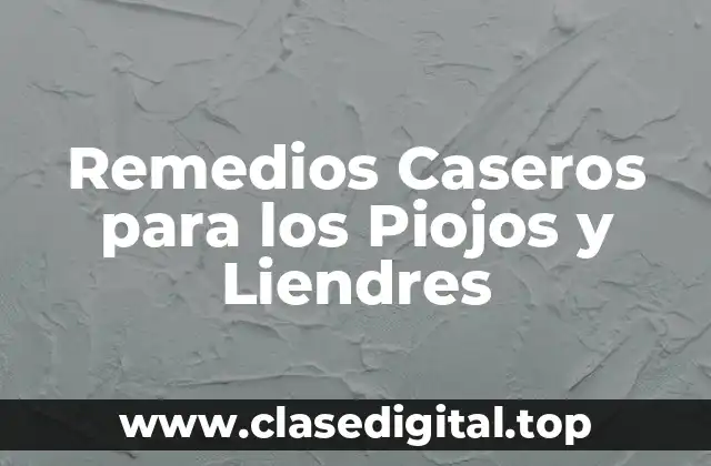 Remedios Caseros para los Piojos y Liendres