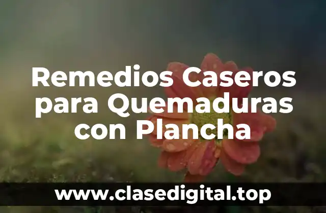 Remedios Caseros para Quemaduras con Plancha