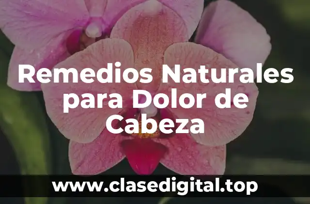 Remedios Naturales para Dolor de Cabeza