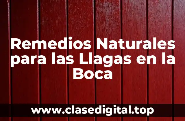 Remedios Naturales para las Llagas en la Boca