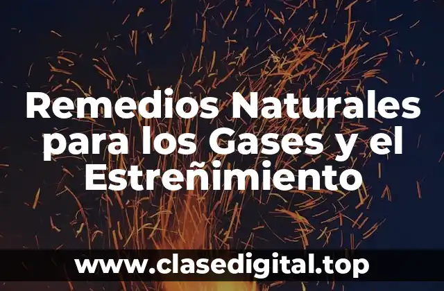 Remedios Naturales para los Gases y el Estreñimiento