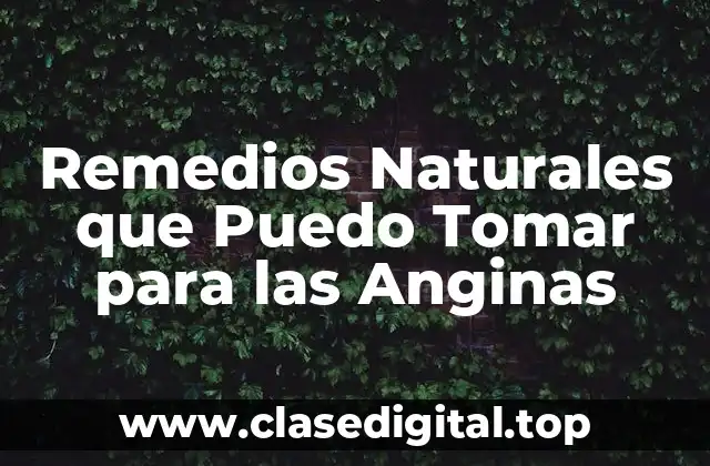 Remedios Naturales que Puedo Tomar para las Anginas