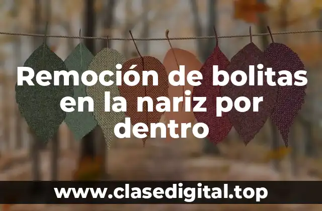 ¿Qué son las bolitas en la nariz por dentro?