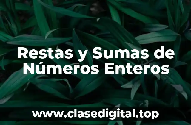 Definición y Propiedades de los Números Enteros