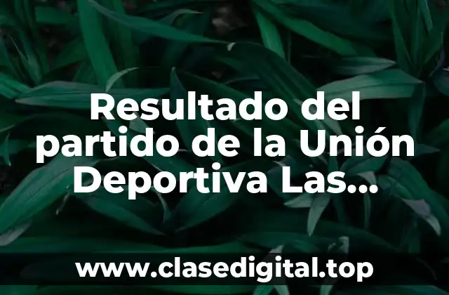Resultado del partido de la Unión Deportiva Las Palmas en vivo