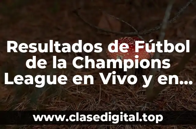 Resultados de Fútbol de la Champions League en Vivo y en Directo