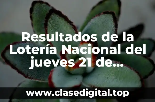 Resultados de la Lotería Nacional del jueves 21 de septiembre