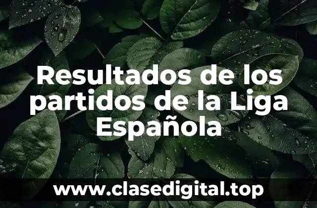 Resultados de los partidos de la Liga Española