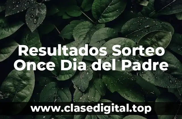 Resultados Sorteo Once Dia del Padre