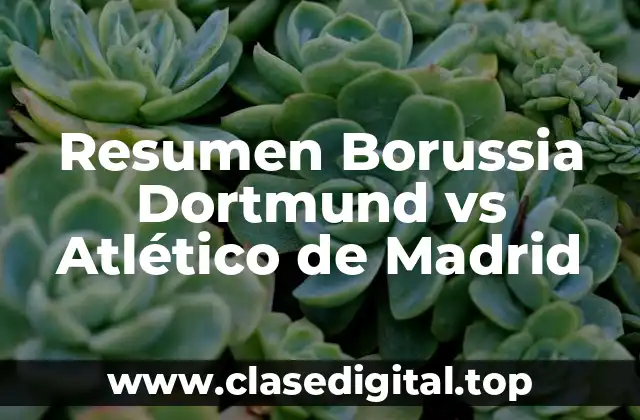 Resumen Borussia Dortmund vs Atlético de Madrid