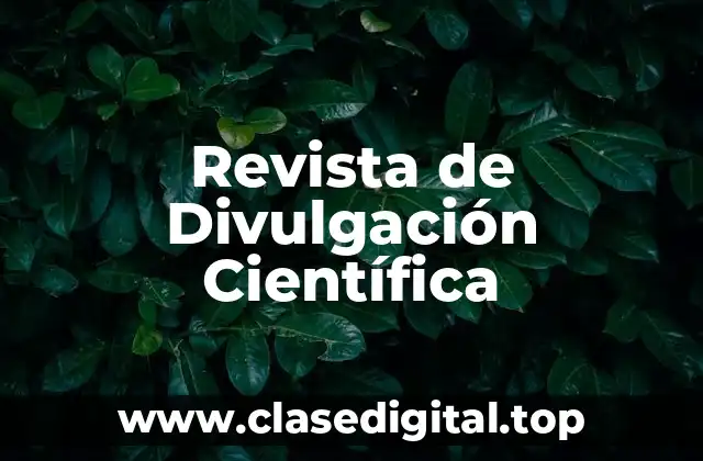 Revista de Divulgación Científica