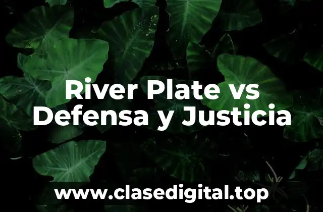 River Plate vs Defensa y Justicia