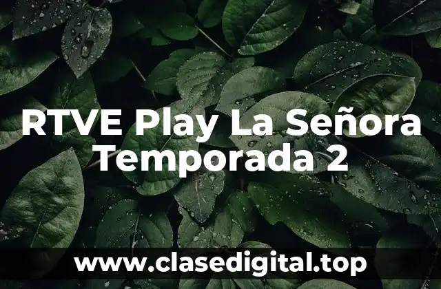 RTVE Play La Señora Temporada 2