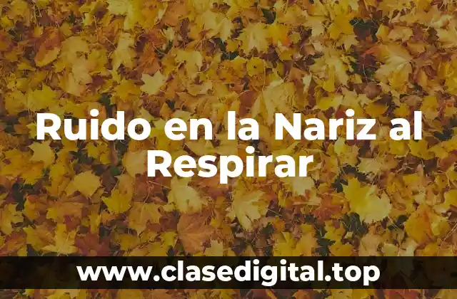 Causas del Ruido en la Nariz al Respirar
