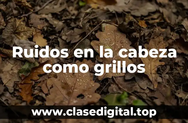 Ruidos en la cabeza como grillos